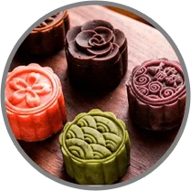 Color moon cakes